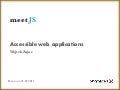 Accessible web applications