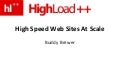 High Speed Web Sites At Scale