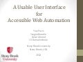 A Usable User Interface for Accessible Web Automation