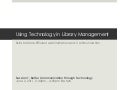 Using Technology in Library Management Session 1