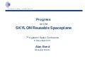 Progress on the SKYLON Reusable Spaceplane