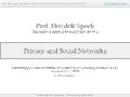 Professor Hendrik Speck - Privacy and Social Networks. 2008