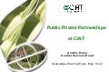 Public Private Partnerships at CIAT