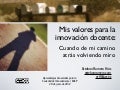Mis valores para la innovación docente