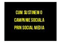 Cum sustinem o campanie sociala prin social media