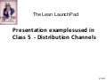 Presentation examples for class 5 distribution channels