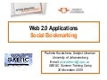 Web 2.0 Applications: Social Bookmarking