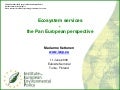 MKettunen_IEEP_ecosystem services Pan European overview