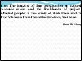The Impacts of Dam Construction on Natural Resource Access and the Livelihoods of Project-Affected People