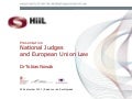 HiiL National Judges and European Union Law | Dr. Tobias Nowak