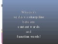 Lexical studies (functional and content words)