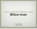 MapReduce Using Perl and Gearman