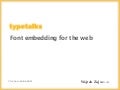 Font embedding for the web