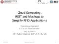Cloud Computing, REST and Mashups to Simplify RFID Application Development and Deployment