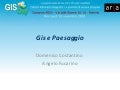 Domenico Costantino: Paesaggio e GIS