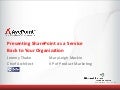 Presenting SharePoint as a service back to your organization