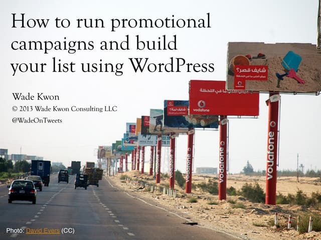 How to run promotional campaigns and build your list using WordPress