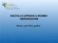Razvoj e-uprave u Bosni i Hercegovini