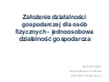 Założenie działalności gospodarczej