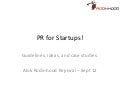 PR for Startups! A reference guide