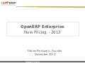OpenERP Enterprise - 2013 Pricing
