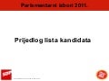 Prijedlog lista kandidata