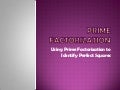 Prime Factorization