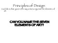 Principles Of  Design