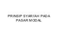 Prinsip syari’ah pada pasar modal,pre
