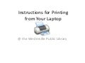Printing From Your Laptop @ the Westerville Library