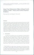 Prior performance and risk chen and pennacchi