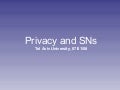 Privacy and Social Networks