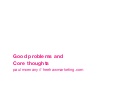 Problems and Core thoughts