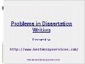 Problems in dissertation writing