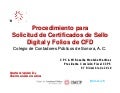 Procedimiento para la solicitud de certificados y folios