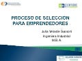 Proceso de seleccón para emprendedores