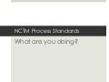 Mathematical Process Standards