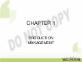  Production Management