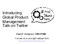 Global Product Management Talk on twitter