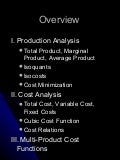 Production and cost