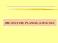 SAP Production Planning