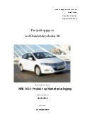 Produkt  og markedsplan honda insight