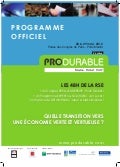 Produrable  programme officiel 2012 