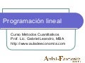 ProgramacióN Lineal