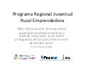 Ruta de Aprendizaje - Programa regional juventud rural emprendedora