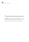 Programkommissionens diskussionsmaterial nr 1