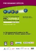 Programme PRODURABLE 2011