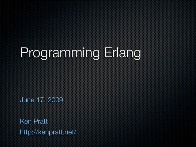Programming Erlang