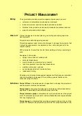 Project Management Summary 2012