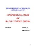 Project report of research methodology on comparative study of bajaj vs hero honda